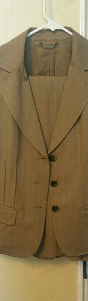 Suit laundry  tan with tiny stripes